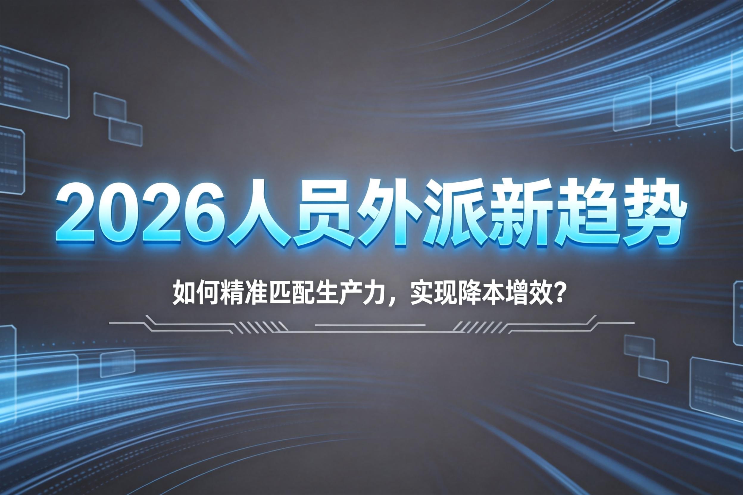 2026人员外派新趋势：如何精准匹配生产力，实现降本增效？